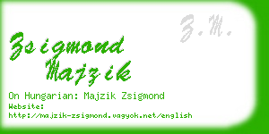 zsigmond majzik business card